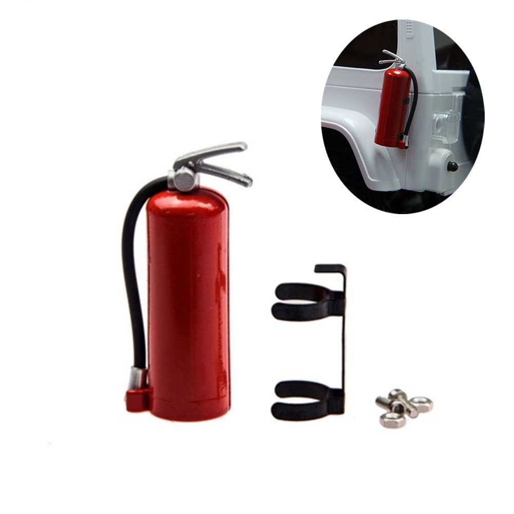 Decorazioni Auto Radiocomandate Set Accessori Estintore Scala 1/10 Tenlacum - Per RC Rock Crawler SCX10, D90, TRX4, Colore Blu Set Decorazione Rock Crawler - Foto 8