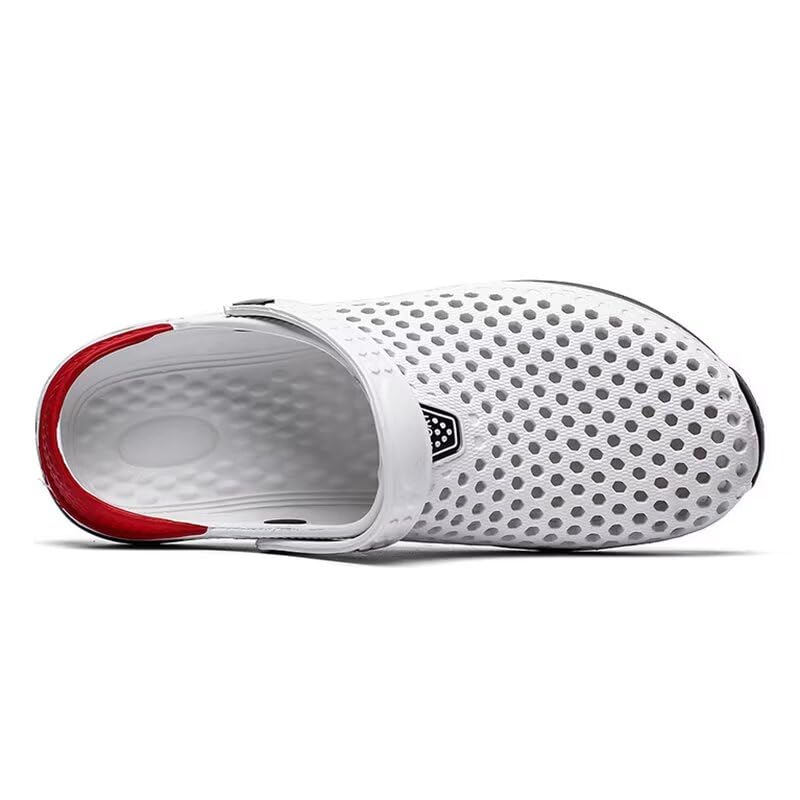 Zonkacen Man Woman Hollow Out Soft Non Skid Quick Dry Water Shoes for Summer Swimming Pool Surfing Fishing Shower Workout Bathroom Vacation White Men 8/Women 9.5