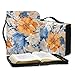 Vintage Floral Bible Cover for Women Floral Lightweight Pu Leather Book Case Large Bible Cover Case with Handle and Pockets Gifts for Men Kids Family Friends