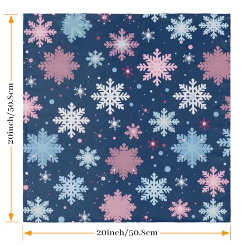 Servilletas de Tela con Copos de Nieve Multicolor Set de 6 miniatura 2