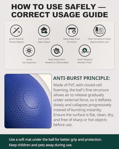 image for Trideer Exercise Ball for Yoga, Pilates & Fitness – Stability Ball E