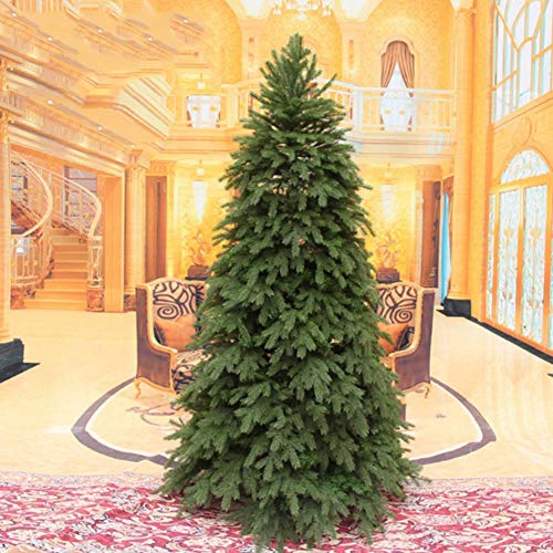 XIAOMEI Luxury Artificial Pine Christmas Tree High Grade Metal Leg PVC On Easy Assembly Encryption Indoor Outdoors Hinged (Green) -B 180cm (71inch)