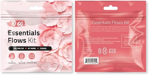 Miniatura 7 de pH Advantage Kit de periodo Essential Flows  3 pantillas, 2 almohadillas largas y toallita femenina  Esenciales de higiene para la escuela, primer