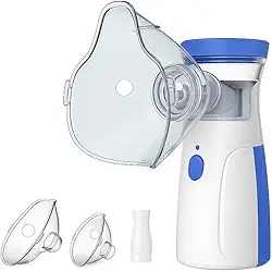 Inalador Nebulizador 3 em 1 Ultrassônico Portátil | Silencioso, Sem Fios & Recarga USB-C | Alívio Rápido de Crises Respiratórias em Adultos e Idosos