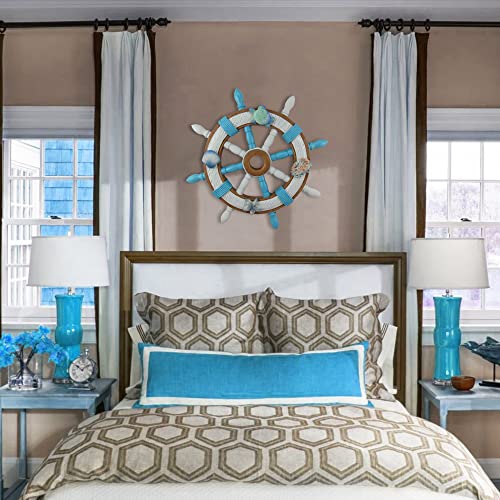 World Of Wonders Ocean Harmony Smooth Sailing Ship Wheel Wall Hanger Sculpture Beach Home Decor #TOP7