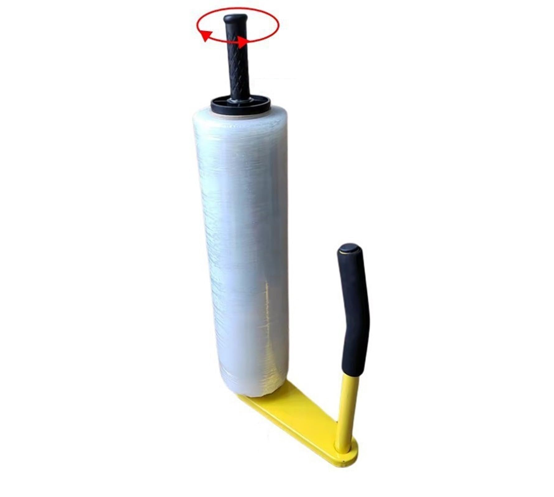 2er Set - Stretchfolienabroller für Verpackung - Ergonomischer Profi Handabroller für Stretchfolie, passend für 30-50 cm Folienbreite, robust & langlebig - Abrollgerät für Palettenverpackung, Umzug