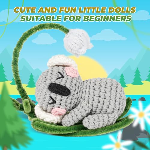 Image of MOREJMTT Crochet Kit for Beginners, Crochet Animal Kits,Crocheting Kit for Starters, Learn to Crochet with Step-by-Step Video Tutorials, Beginner Crochet Kit for Adults(2 Pack Koala)