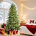 Alupssuc 6.5ft Prelit Artificial Hinged Upgraded Layered Christmas Tree with Remote, 380 Pre-Lit Multi-Color RGB Lights and 1045 PE & PVC Branch Tips, Perfect Choice for Xmas Decoration, 6.5 FT