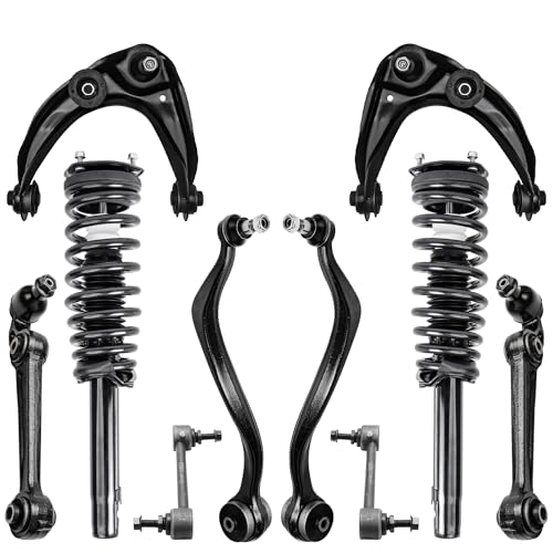 Image of Detroit Axle - 2.5L 10pc Front End Control Arms Kit for 10-12 Ford Fusion 10-11 Mercury Milan, Struts & Coil Spring Control Arms w /Ball Joint Sway Bars 2010 2011 2012 Replacement Ready Struts Shocks