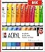 Produktbild Marabu 1210000000201 - Acrylfarben Set Basic, mit 18 x 36 ml Farbe, auf Wasserbasis, für viele Untergründe geeignet, schnell trocknend, wasserfest und lichtecht