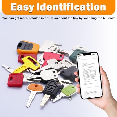 Image of 26 Heavy Equipment Master Keys, Construction Mchinery Key Set | For Cat Caterpillar John Deere Case Bobcat JLG JCB Volvo Hyster New Holland Yanmar Takeuchi Kubota Komatsu