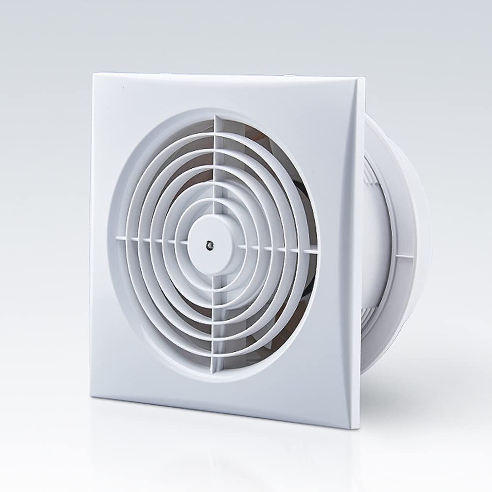 Extractor de aire 150 mm 18 W 320 m³/h con válvula antirretorno, montaje en ventana y pared Ventilador para cocina, baño, invernadero, garaje -6 pulgadas