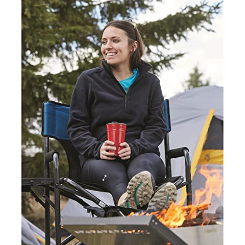 Guide Gear Director’s Camp Chair, Oversized, Portable, Folding, 500-lb. Capacity Blue/Black