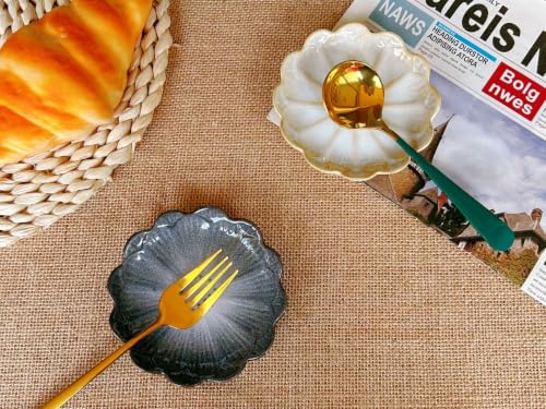 Image of Ceramic Spoon Rest for Stove Top, Flower Cute Spoon Rest for Kitchen Counter, Cooking Spoon Holder for Kitchen Counter, Utensil Rest Spatula Rest Ladle Holder Tong Rest, 1 PC (Retro Marble Grey)