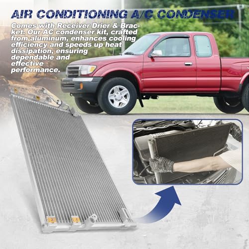 Image of Air Conditioning A /C Condenser Compatible with Toyota Tacoma 1998-2004# 4899, 8846004090, 884600490, 8846104030