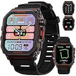 SGJIK Military Smart Watches Built-in GPS, 100+ Sport Modes for Men with, Smartwatch for Android Phones and iPhone, 1.75" HD Screen Bluetooth Call 24/7 Heart Rate/Sleep/Stress
