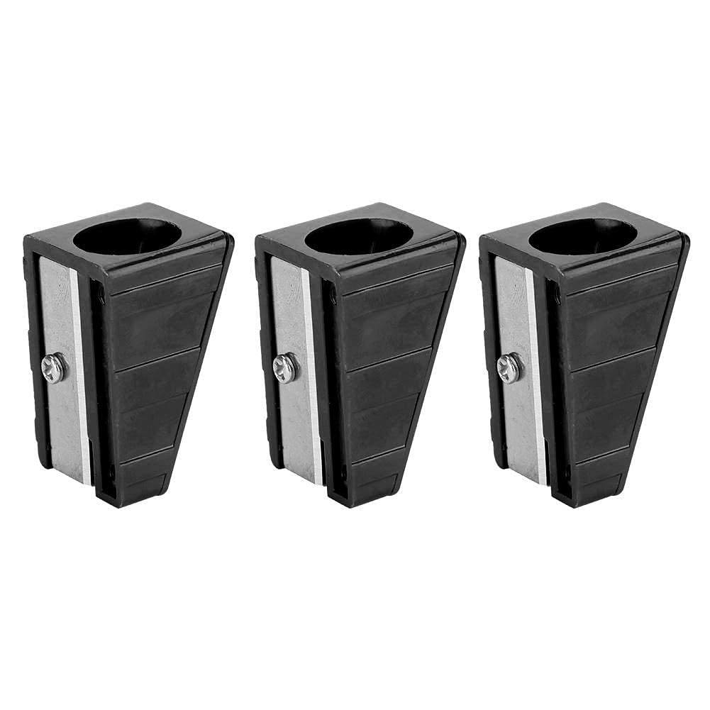 Cue Tip Trimmer Portatile per Biliardo e Snooker - 3 Pezzi Strumento di Riparazione con Punta Precisa, Shaper per Pool Cue Nero Design Ergonomico Temperamatite