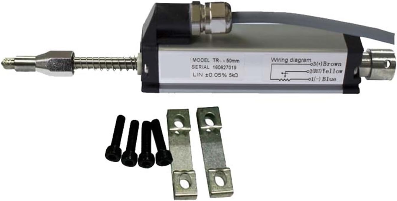 Self Return Linear Position Sensor TR 10mm-200mm Linear Displacement Transducer with High Accuracy(15mm)
