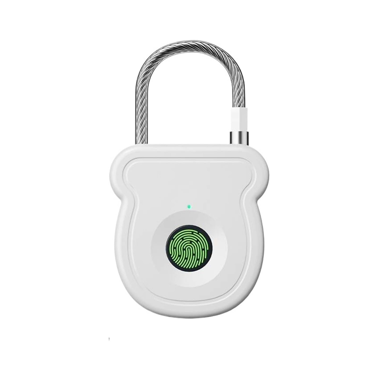 DIGNIFE Smart Door Lock, Waterproof Fast Unlock Fingerprint Padlock USB Rechargeable Portable Lock for Drawer Luggage Gym(Bianco)