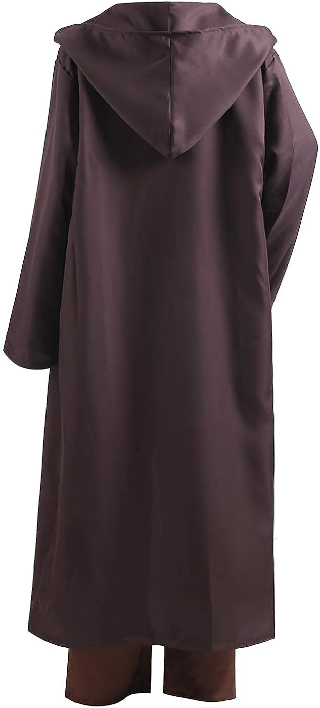 Miniatura 4 de Disfraz de Jedi para adultos bata de Anakin Skywalker con capucha Kylo Ren Knight OBI Wan Kenobi disfraz de Halloween túnica para hombre