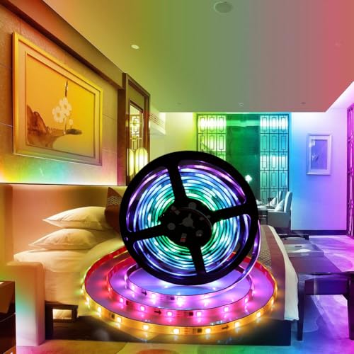 Tira de luces LED RGB impermeable de 10 m miniatura 6