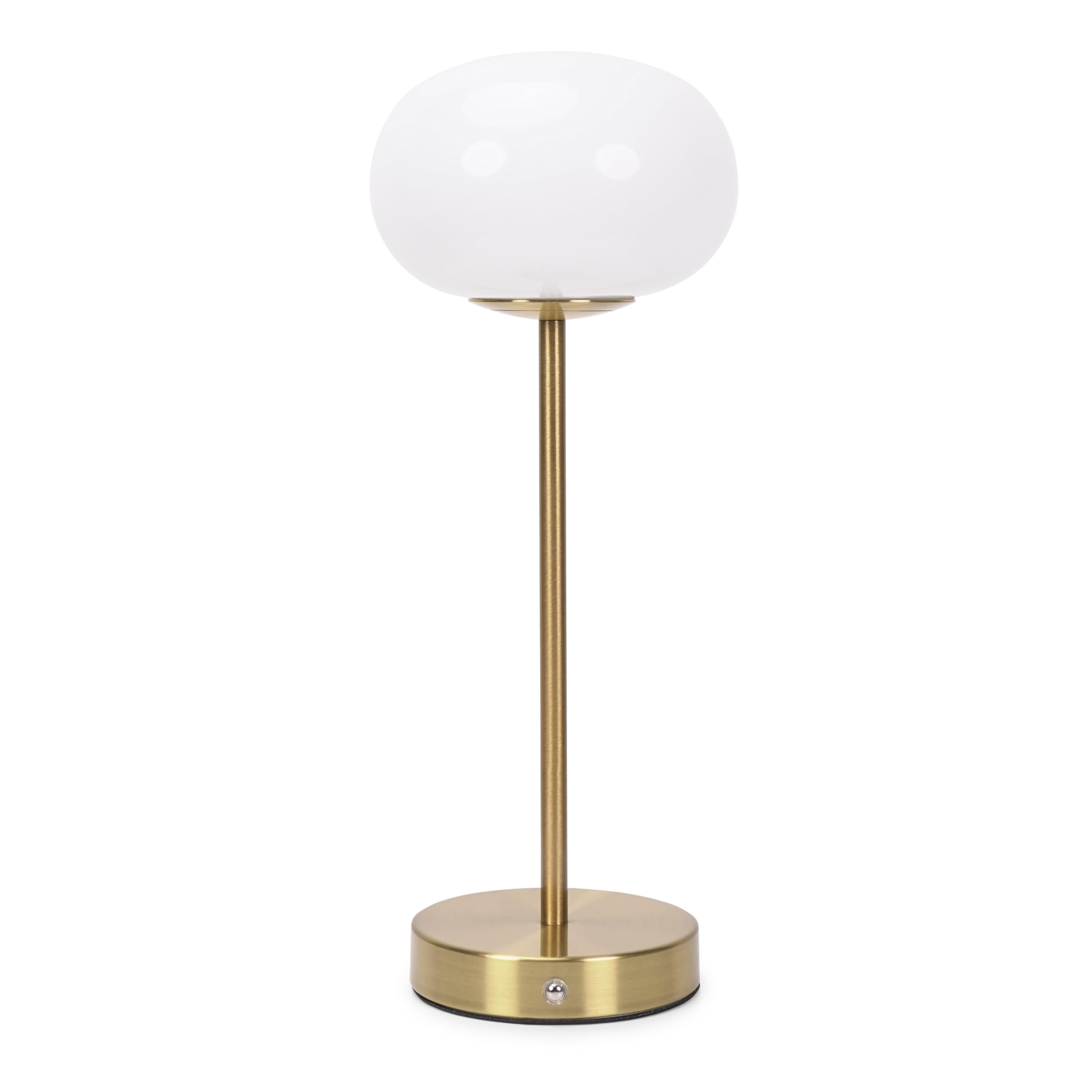 Valuelights Gold | Rechargeable Portable Table Lamp With Globe Shade, Cordless Dimmable Touch Button Light | Table Lamps, Home Décor & Improvement Essential