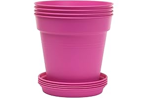 Mintra Pink Plant Pots (4pk) for Indoor and Outdoor Use