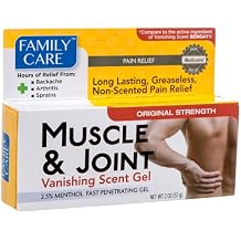 Generic Family Muscle and Joint Vanishing Gel, 2 oz Tubes, White