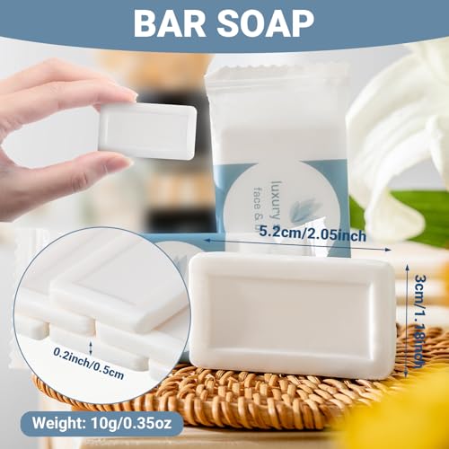 Image of Kacctyen 600 Pcs Mini Bar Soap Bulk Individually Wrapped Hotel Hand Soap