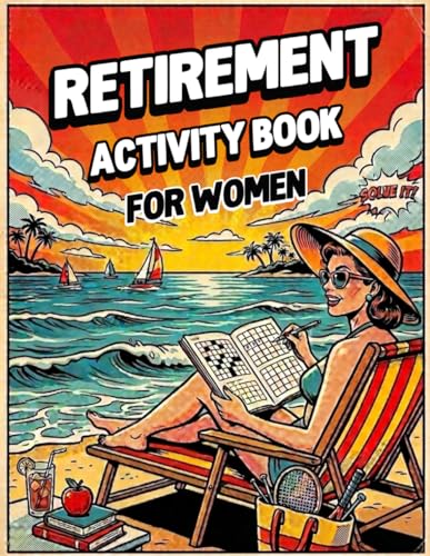 Retirement Activity Book for Women: Fun & Relaxing Retirement Gift for Women, Friends & Seniors | 200+ Large Print Puzzles & Memory Games | Word ... Mazes, Cryptograms & Coloring Pages image 2