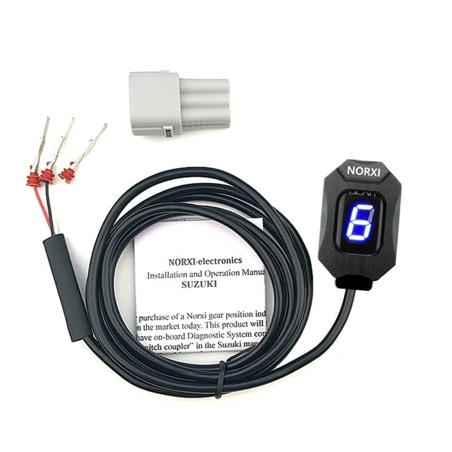 AEPRO - Gear Indicator Motorcycle For SUZUKIs SV 650 INTRUDER Bandits 400 600 1250 Boulevard Digital display Motorcycle meter PIT BIKE (Whole set-Blue)