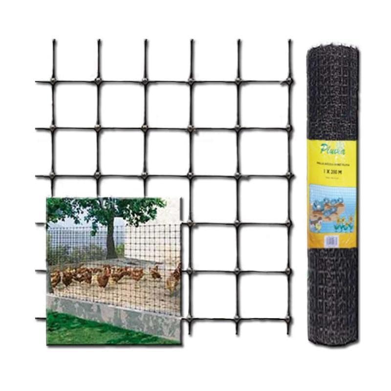 Pluvia malla avicola 24x27 1,00 mt x 200 mt negra 170610