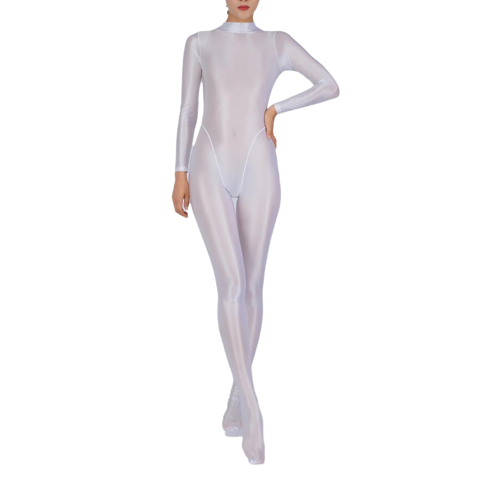 Lencería Sexy Jumpsuits De Una Sola Pieza De Manga Larga Sexy Ver A Través De Bodysuits