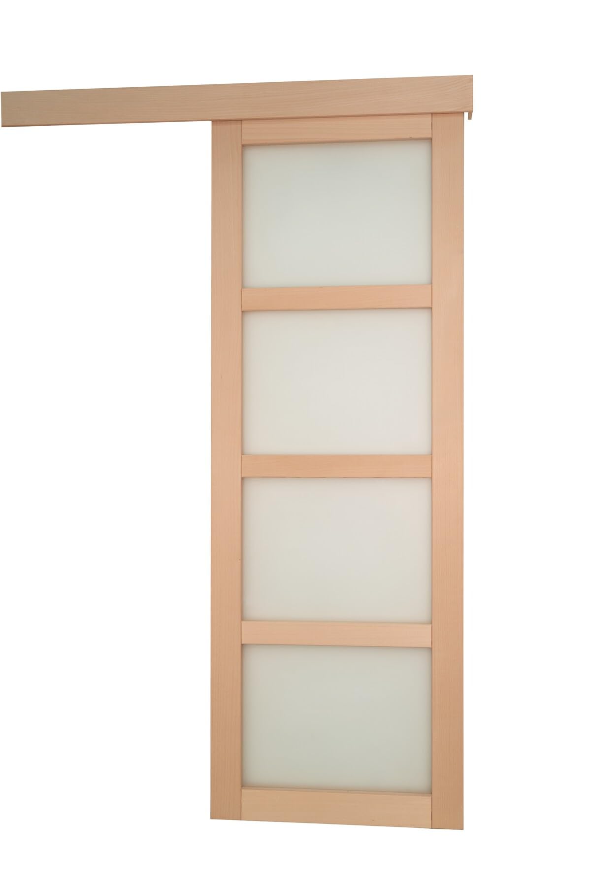 Porte seule NOVA2 4 Vitrages bois hêtre 2040 x 630