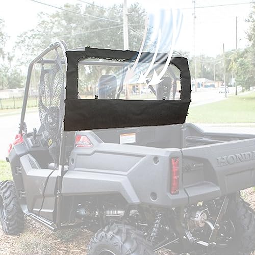 QYMOTO Pioneer 700 Rear Windshield,Soft Back Window with Zipper-open Window ...