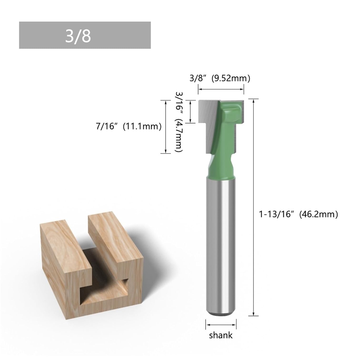 Metal Lathe, 3pcs Lathe Machine, 1/4" Shank 6.35mm T-Slot Cutter Router Bit Set Hex Bolt Key Hole Bits T Slotting Milling for Wood Woodworking ,for Metal Turning(6x3/8)