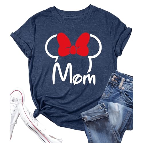 Mama Shirts for Women: Mom Letters Print T Shirt Magical Funny Cartoon Mom Graphic Tees Casual...