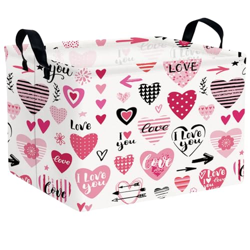 Image of Cute Heart Valentine's Day Basket Gifts Empty Storage Basket for Kid and Baby Room Decor (Personalized Creative Heart)