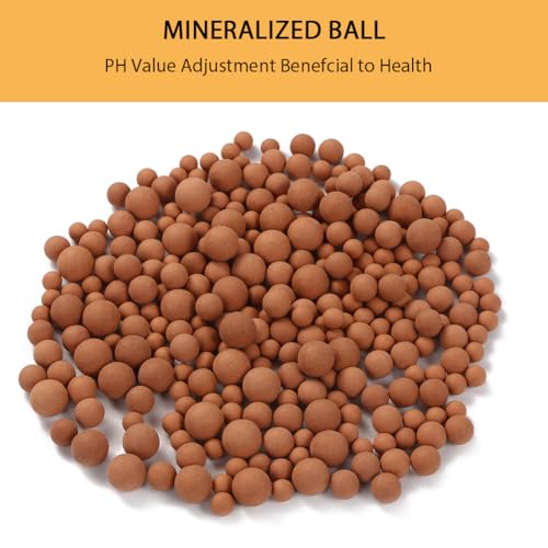 Vicloon Mineralkugeln, 18 Packungen Duschkopf, Filtersteine Wirken Antibakteriell, Anti-Kalk-Ersatz, Mineral, Duschbälle, Negative Lonen, Mineral, Duschbälle, Ionenfilternd