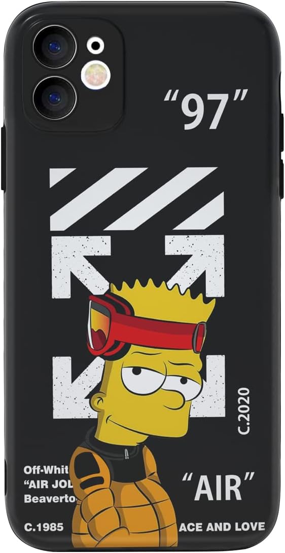 Compatible with Cool iPhone 11 case for Boys,Design Funny Aesthetic Soft Silicone Gel Rubber Shockproof Cover Full Body Drop Protection (suof)