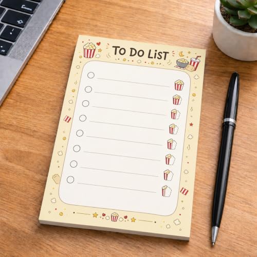 Popcorn Sticky Notes Gifts,50 Sheets 4x6 Inch Popcorn Notepad image 5