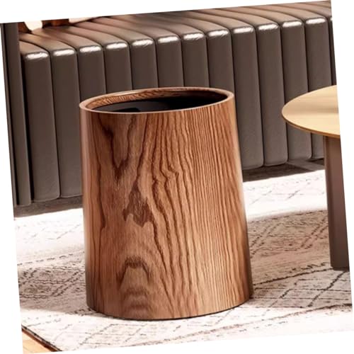 Caneca de basura rectangular estilo vintage light brown miniatura 6