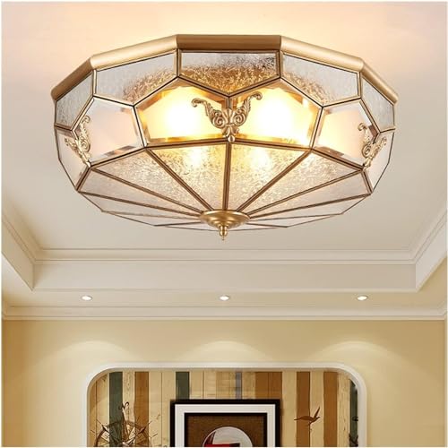 Plafonnier LED chic en cuivre pour sublimer votre salon vintage