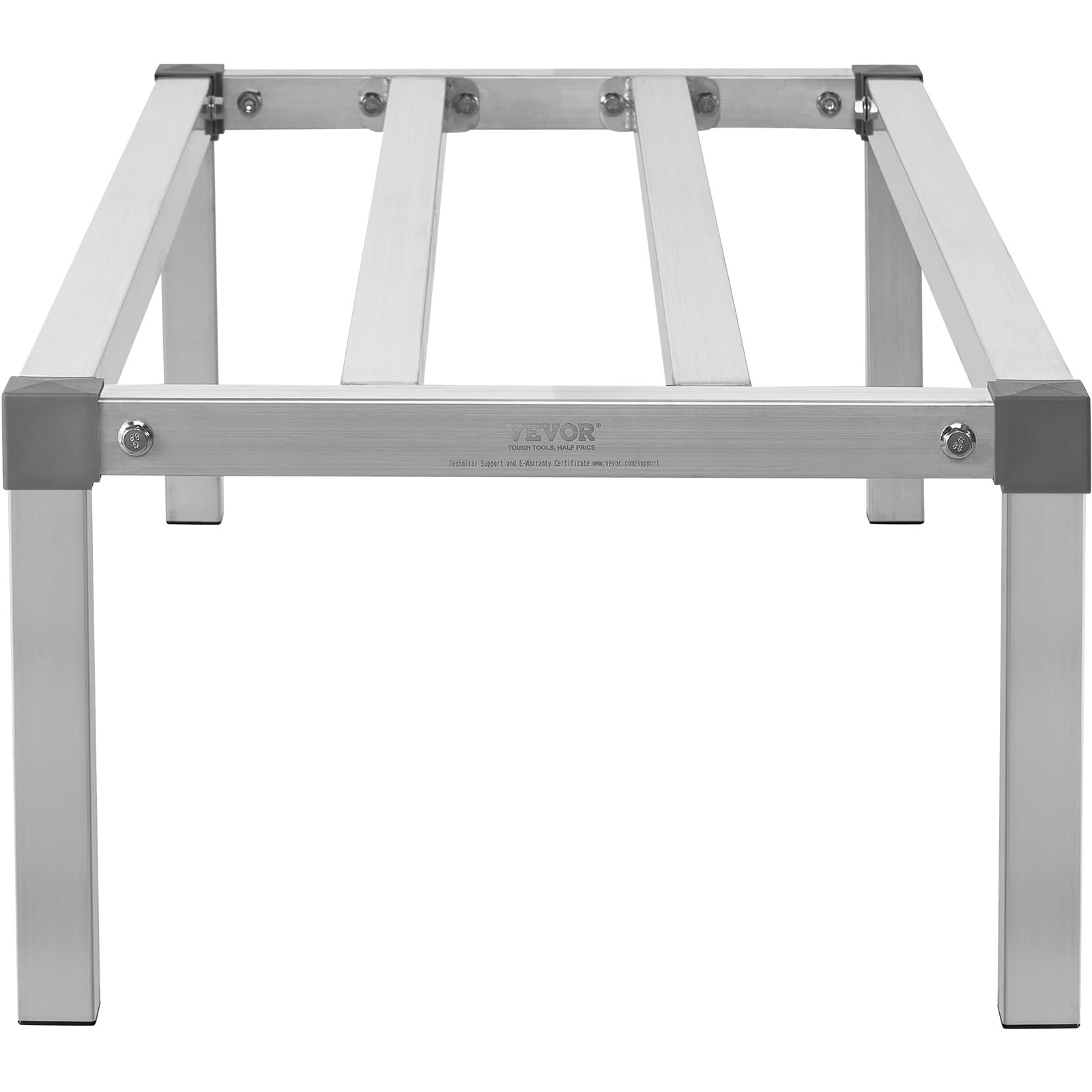 VEVOR Rack de Calage en Aluminium, 121,9x50,8x30,5 cm, Support de Stockage Commercial, Capacité de Charge 454 kg, Assemblage Facile, pour Rangement Aliments au Sol, dans Restaurants, Cuisines, Garages