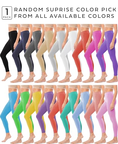 Image of Sexy Basics Womens Ultra Soft Cotton Stretch Full Length Footless Leggings Skinny Pant Tights | Multi Packs & Colors