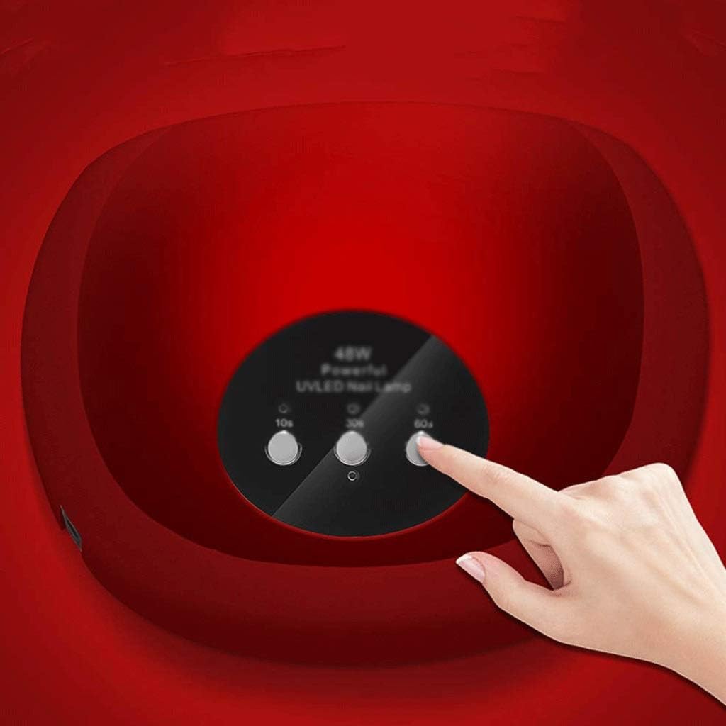 Nail Lamp - AUTO Sensor Timer, UV Gel Curing Lamp for Polish Nails and Toe Nail Curing Light, for Salon Home （red）
