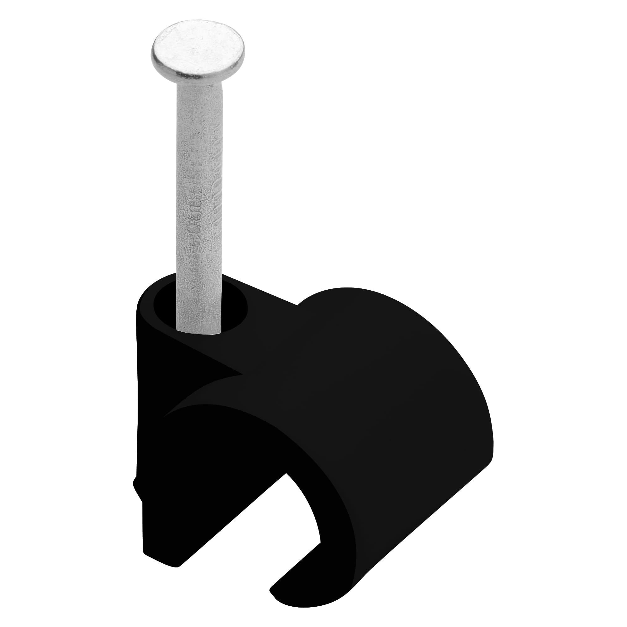 DEBFLEX Kabelclips Set – 100 Stück, Mit Stahlnagel, Für Kabeldurchmesser 8–12 Mm, Schwarz/grau