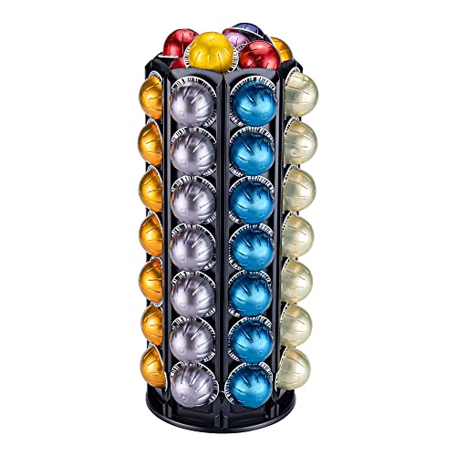Comparison: Best Vertuo Capsule Dispenser 6 FlagShip Vertuo Pod Holder Carousel Stand for Nespresso Capsule Storage Organizer with Extra Space for Coffee Mate Silent Rolling (80+ Pod Storage)