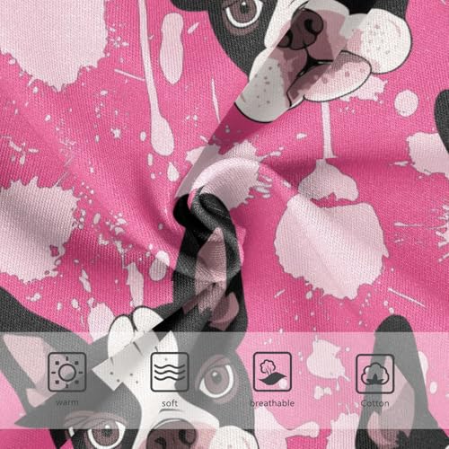 Wusikd Boston Terrier Dog Girls' Underwear Cotton Pink Girls Briefs Soft Toddler Underwear 2T3