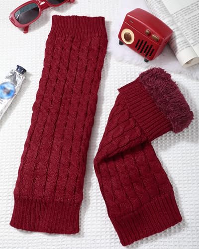 Image of Shihanee Winter Fleece Lined Leg Warmers for Women